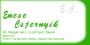 emese csjernyik business card